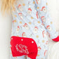 Cookies and Milk Christmas Pajamas with Faux Butt Flap