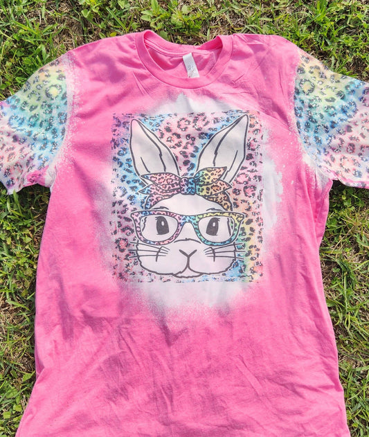 Easter Bunny t-shirt, Bunny T-Shirt, Easter, Plus Size Easter Shirt, Easter Shirt, Bunny Shirt, Bleached shirt for Easter