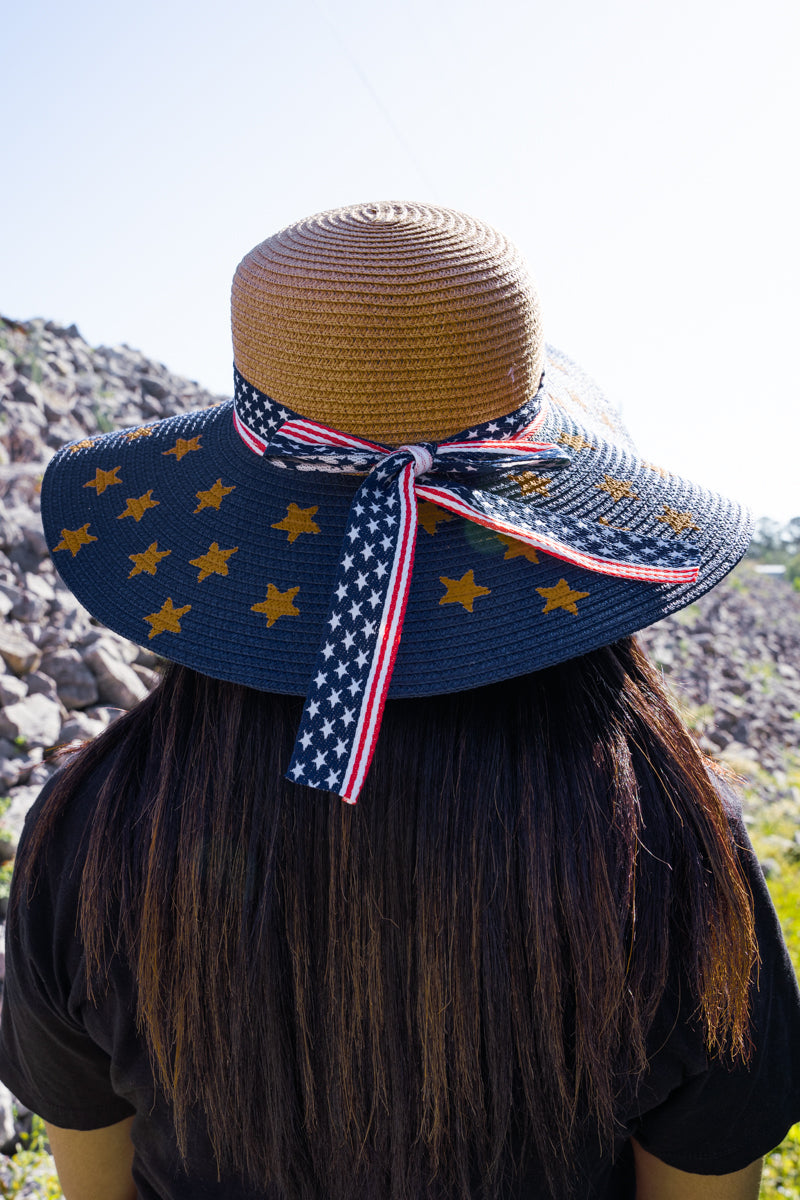 Stars And Stripes Wide Brim Hat