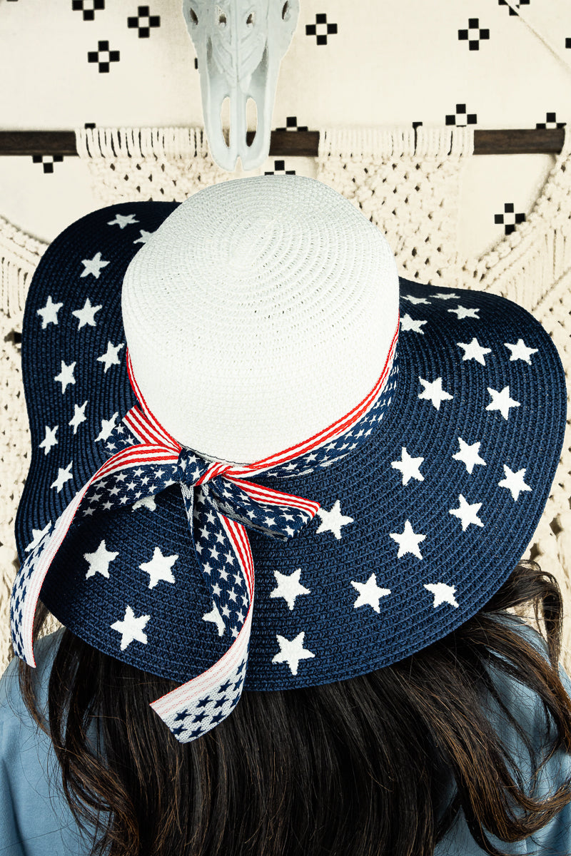 Stars And Stripes Wide Brim Hat